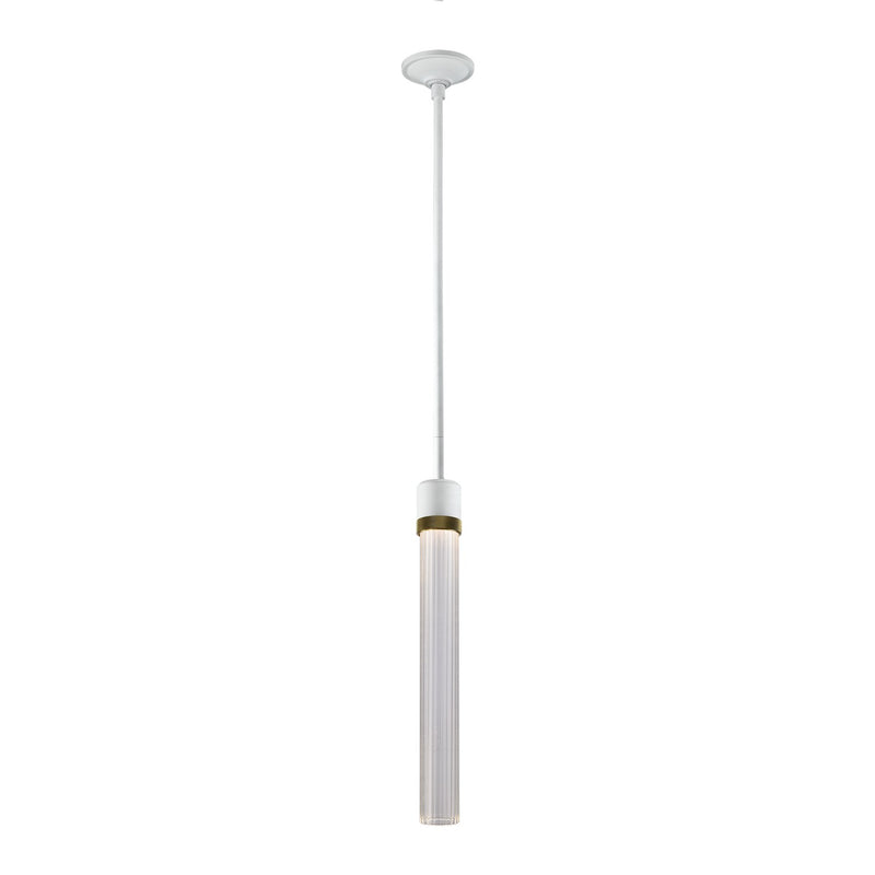 Zeev Lighting P11702-LED-MW-K-AGB-G4 LED Pendant, Matte White
