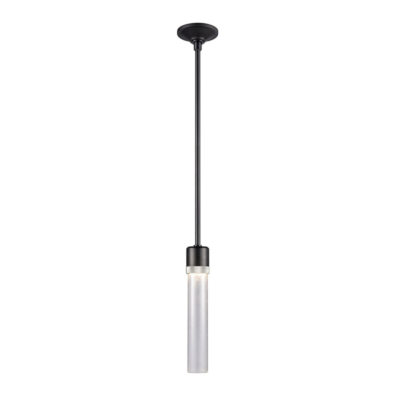 Zeev Lighting P11704-LED-SBB-K-PN-G1 LED Pendant, Satin Brushed Black