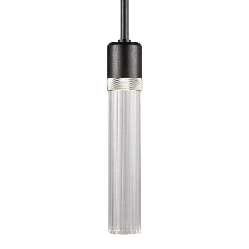 Zeev Lighting P11704-LED-SBB-K-PN-G3 LED Pendant, Satin Brushed Black