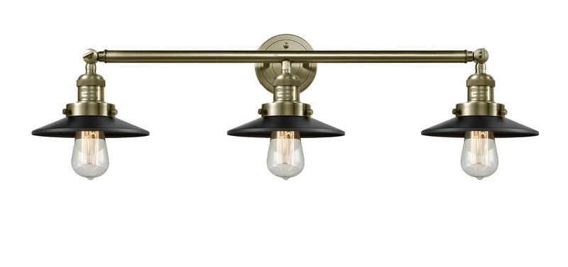 Innovations 205-AB-M6 Three Light Bath Vanity, Antique Brass