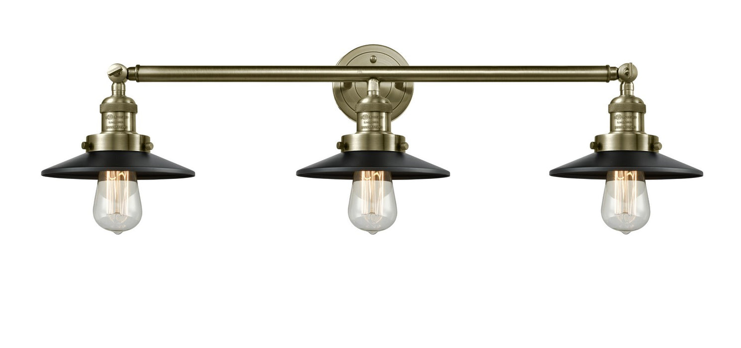 Innovations 205-AB-M6 Three Light Bath Vanity, Antique Brass