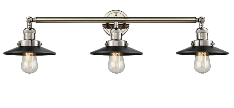 Innovations 205-PN-M6 Three Light Bath Vanity, Polished Nickel