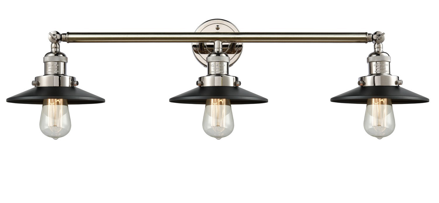 Innovations 205-PN-M6 Three Light Bath Vanity, Polished Nickel