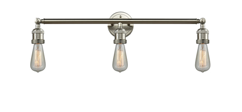 Innovations 205-SN Three Light Bath Vanity, Brushed Satin Nickel