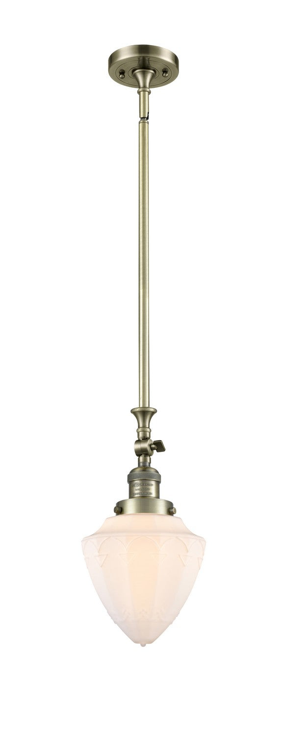 Innovations 206-AB-G661-7 One Light Mini Pendant, Antique Brass