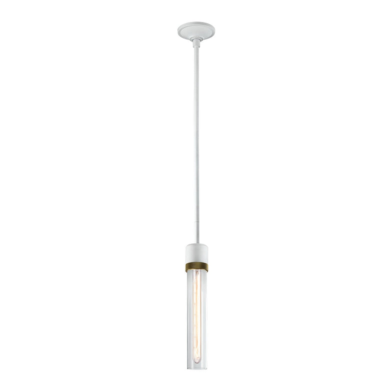 Zeev Lighting P11706-E26-MW-K-AGB-G1 One Light Pendant, Matte White
