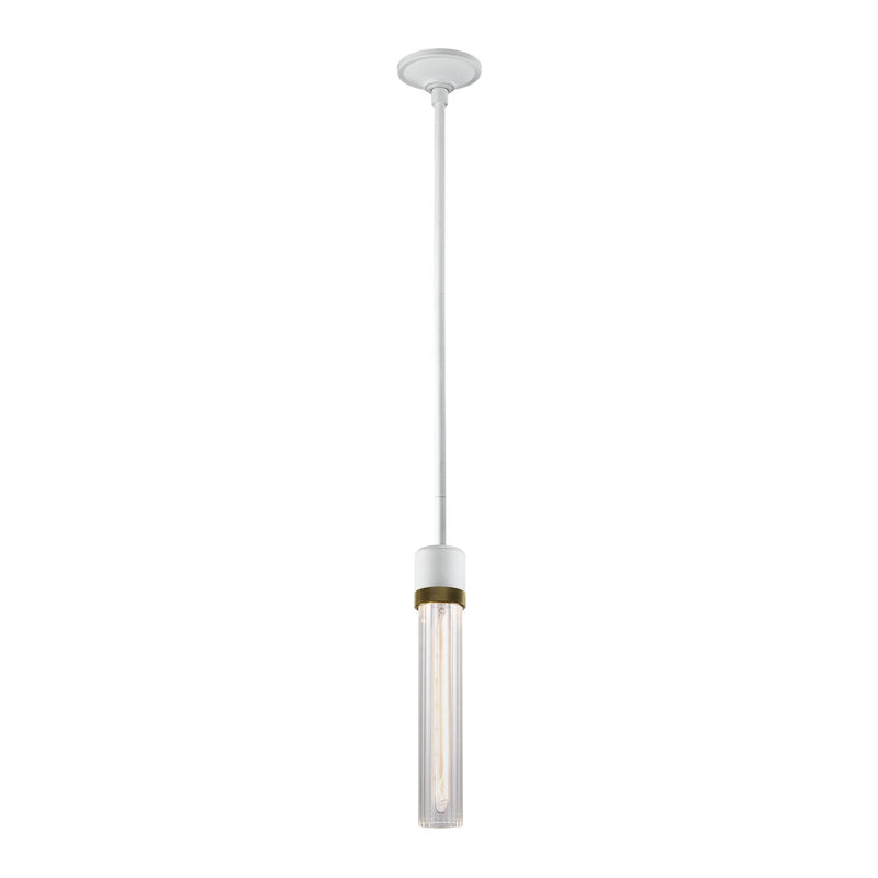 Zeev Lighting P11706-E26-MW-K-AGB-G3 One Light Pendant, Matte White