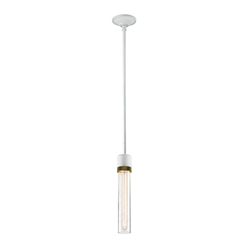 Zeev Lighting P11706-E26-MW-K-AGB-G5 One Light Pendant, Matte White
