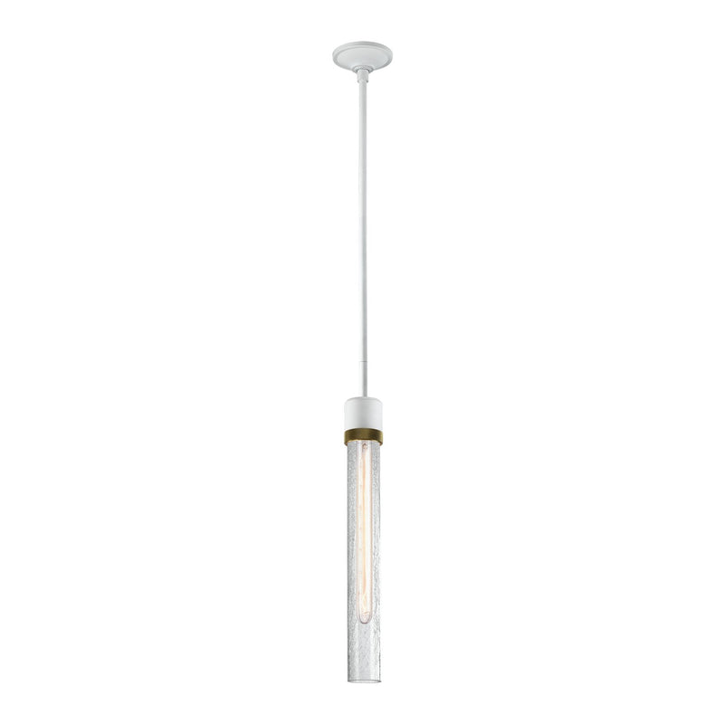 Zeev Lighting P11706-E26-MW-K-AGB-G6 One Light Pendant, Matte White