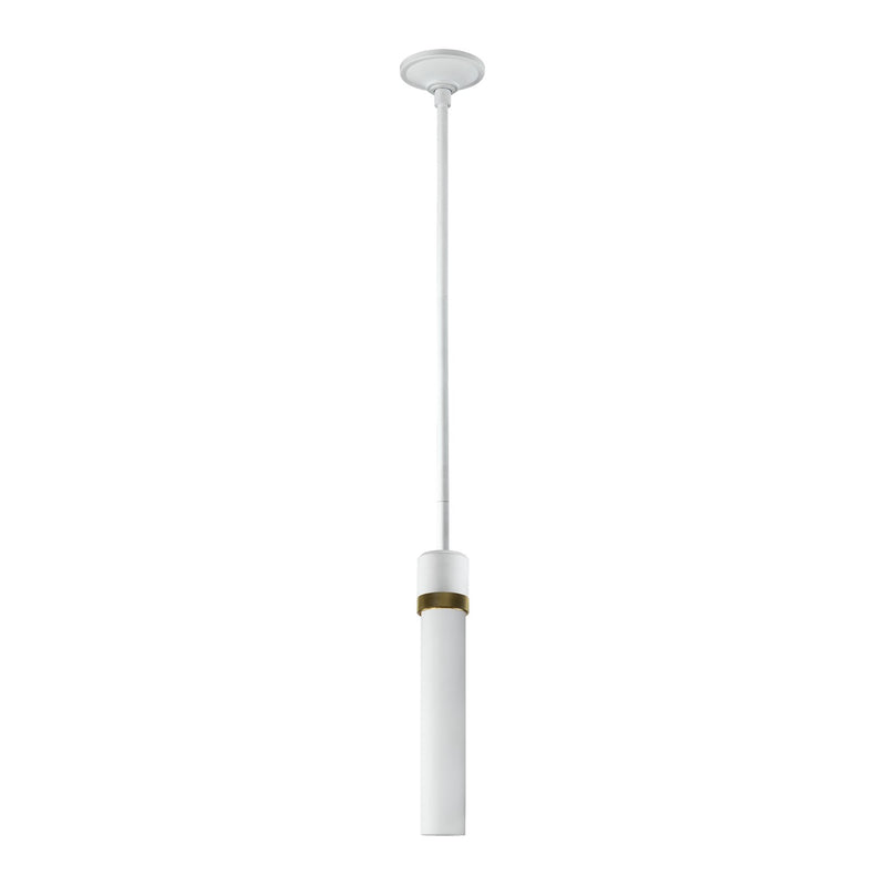 Zeev Lighting P11706-E26-MW-K-AGB-G7 One Light Pendant, Matte White
