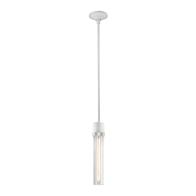 Zeev Lighting P11706-E26-MW-K-PN-G1 One Light Pendant, Matte White