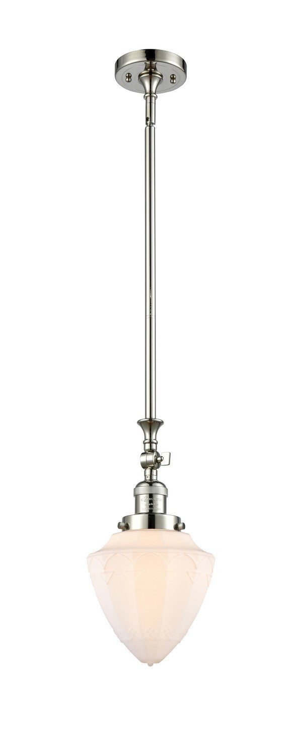 Innovations 206-PN-G661-7 One Light Mini Pendant, Polished Nickel