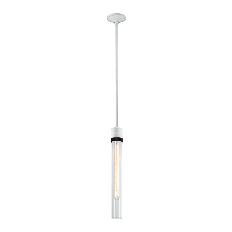 Zeev Lighting P11706-E26-MW-K-SBB-G2 One Light Pendant, Matte White