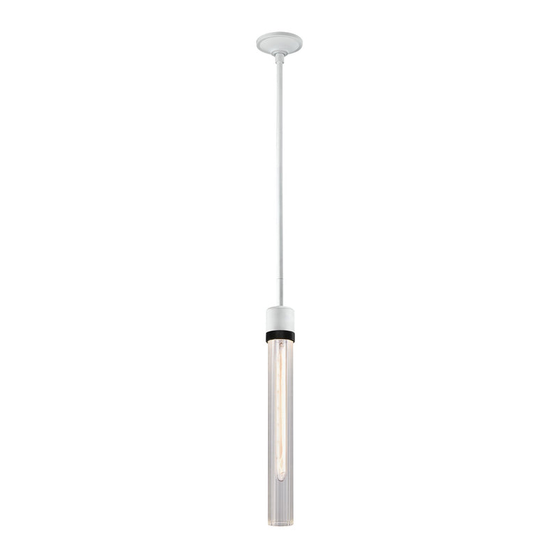 Zeev Lighting P11706-E26-MW-K-SBB-G4 One Light Pendant, Matte White