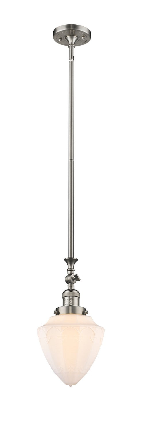 Innovations 206-SN-G661-7 One Light Mini Pendant, Brushed Satin Nickel