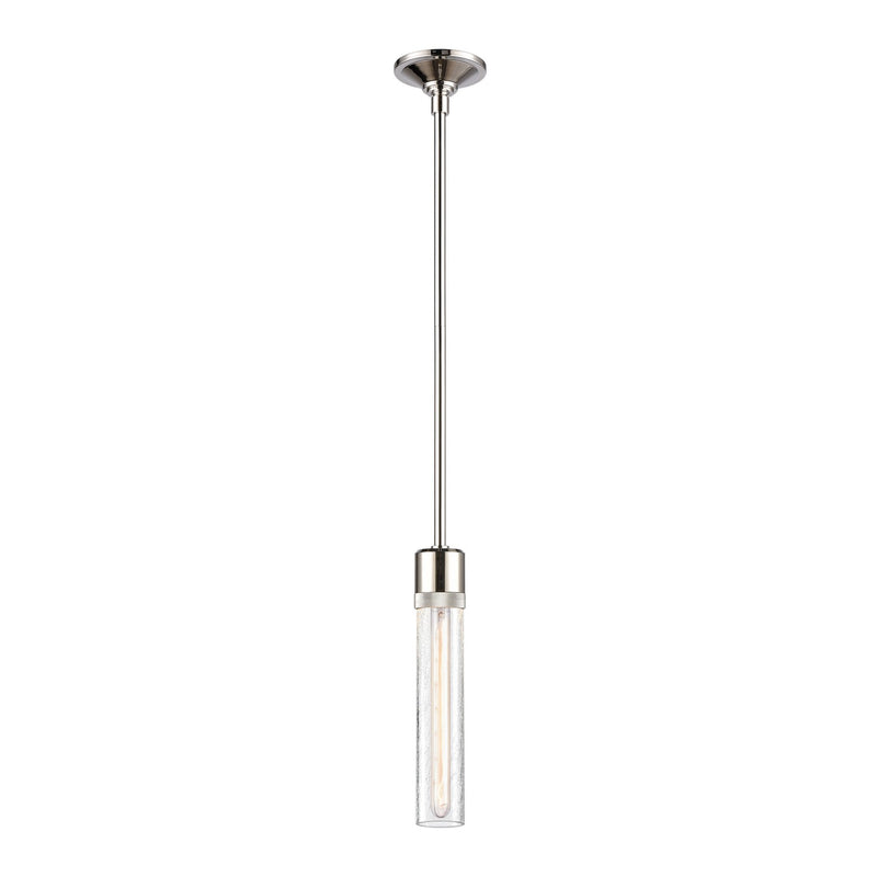 Zeev Lighting P11707-E26-PN-G5 One Light Pendant, Polished Nickel