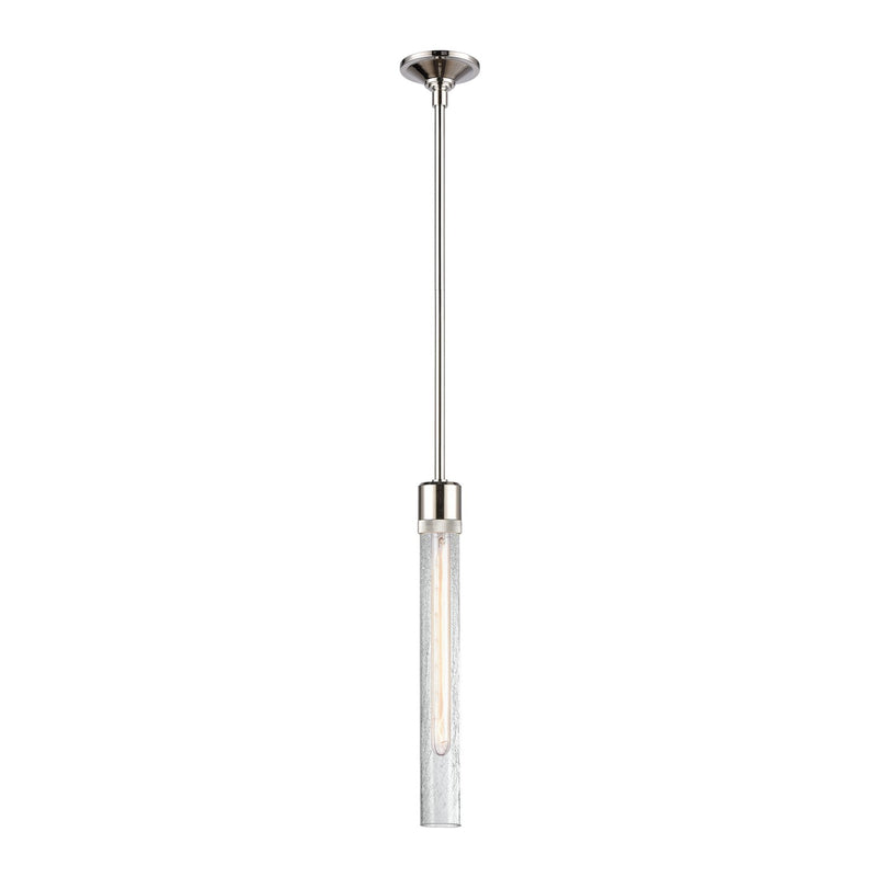 Zeev Lighting P11707-E26-PN-G6 One Light Pendant, Polished Nickel