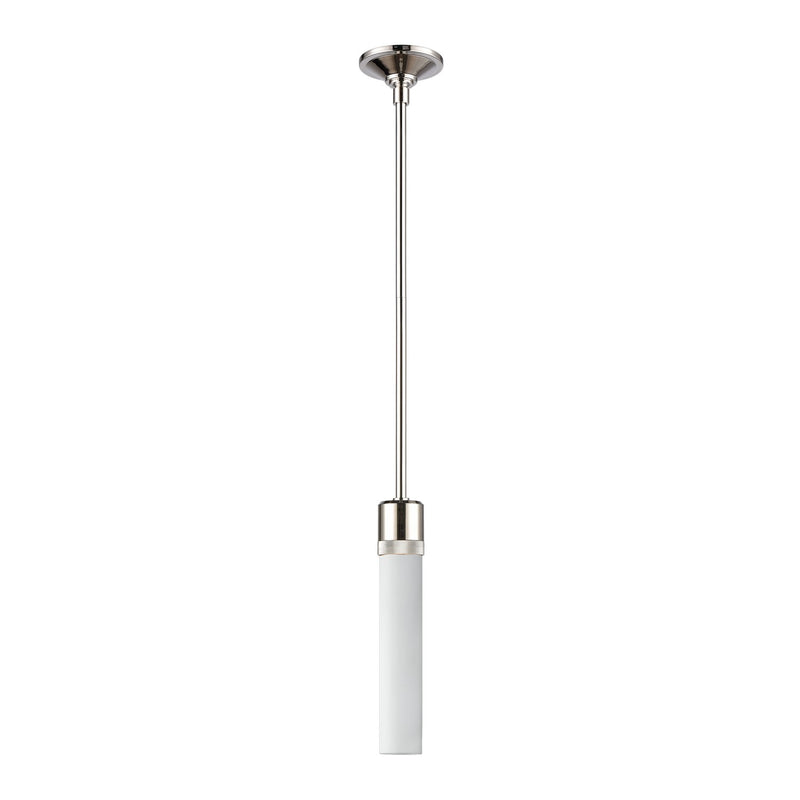 Zeev Lighting P11707-E26-PN-G7 One Light Pendant, Polished Nickel