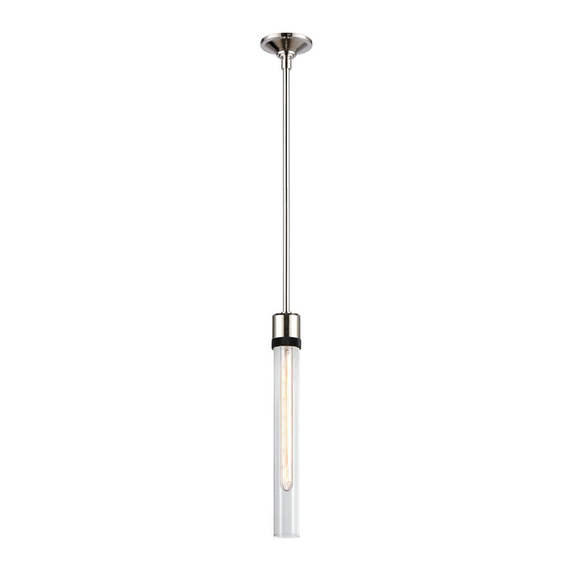 Zeev Lighting P11707-E26-PN-K-SBB-G2 One Light Pendant, Polished Nickel