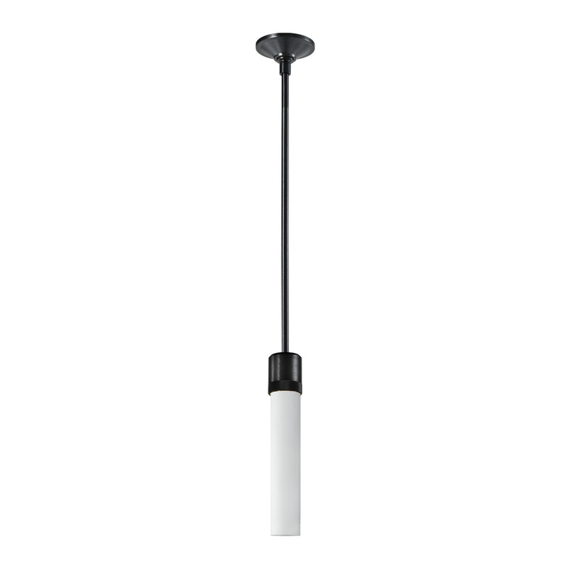 Zeev Lighting P11708-E26-SBB-G7 One Light Pendant, Satin Brushed Black
