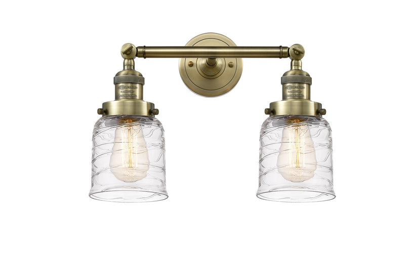 Innovations 208-AB-G513 Two Light Bath Vanity, Antique Brass