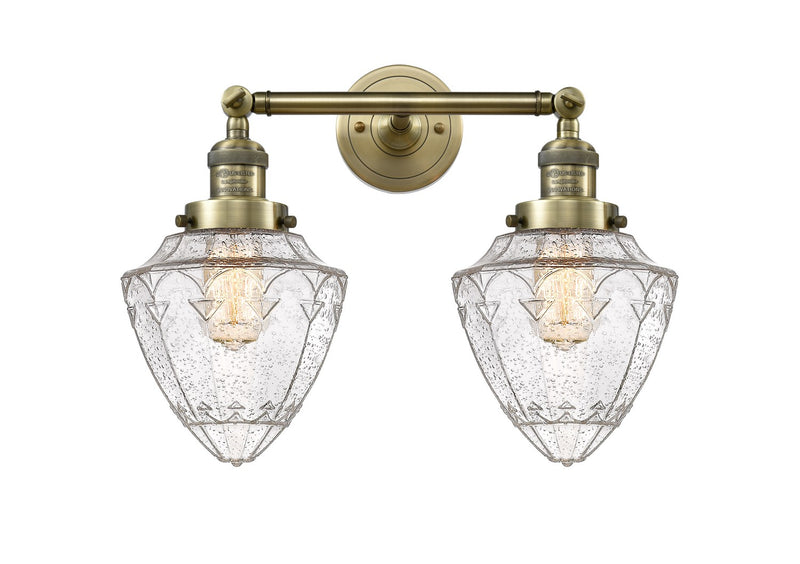 Innovations 208-AB-G664-7-LED LED Bath Vanity, Antique Brass