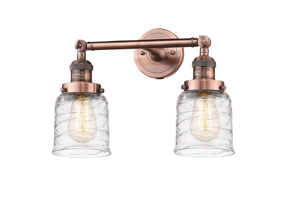 Innovations 208-AC-G513 Two Light Bath Vanity, Antique Copper