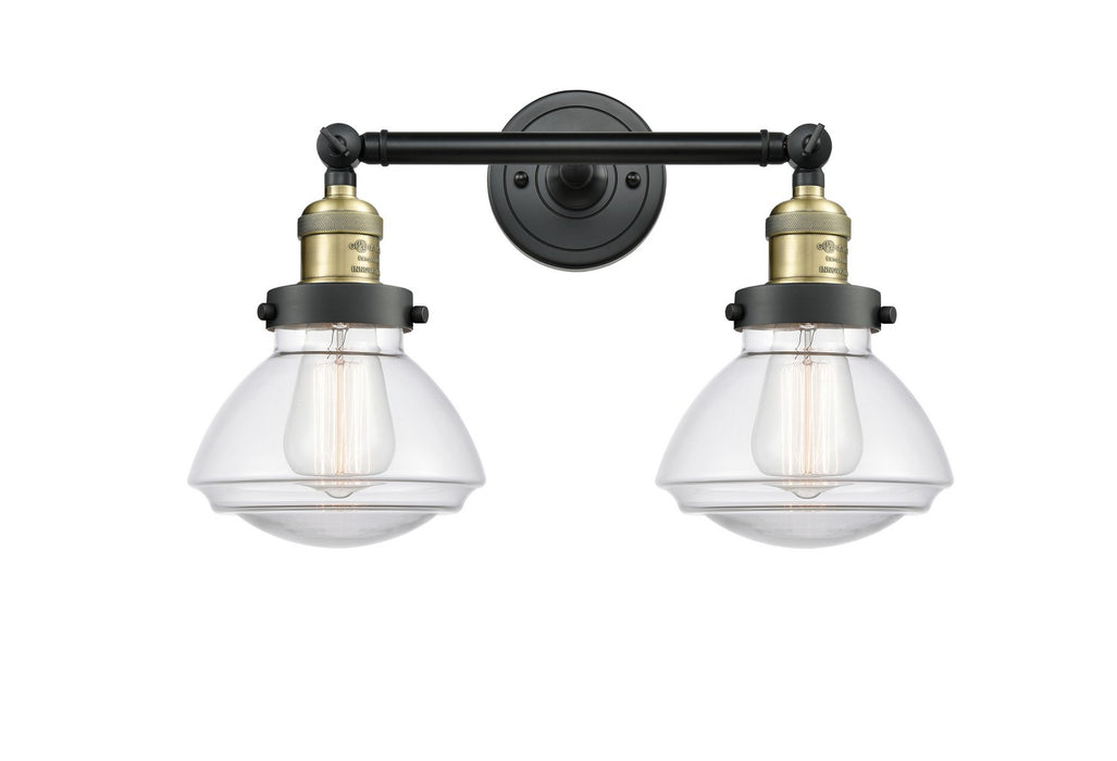 Innovations 208-BAB-G322 Two Light Bath Vanity, Black Antique Brass