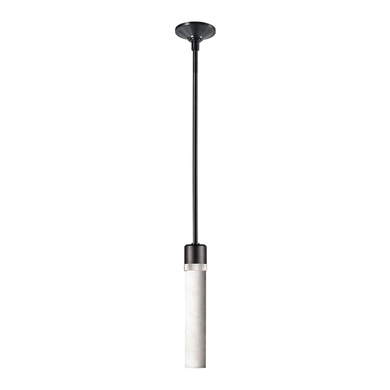 Zeev Lighting P11708-E26-SBB-K-PN-G9 One Light Pendant, Satin Brushed Black