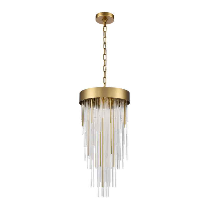 Zeev Lighting P30008-4-AGB Four Light Pendant, Aged Brass