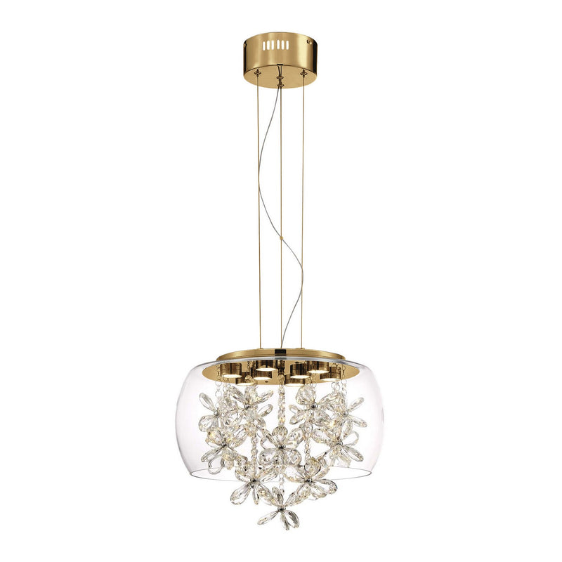 Zeev Lighting P30110-LED-AGB LED Pendant, Aged Brass