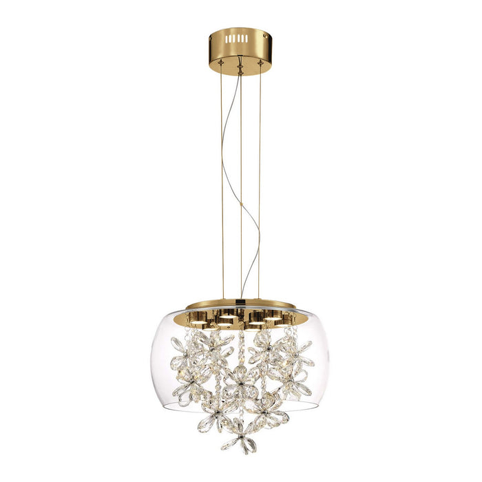 Zeev Lighting P30110-LED-AGB LED Pendant, Aged Brass