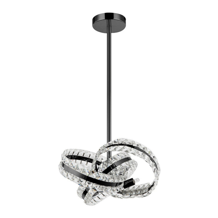 Zeev Lighting P30113-3-MBK Three Light Pendant, Matte Black