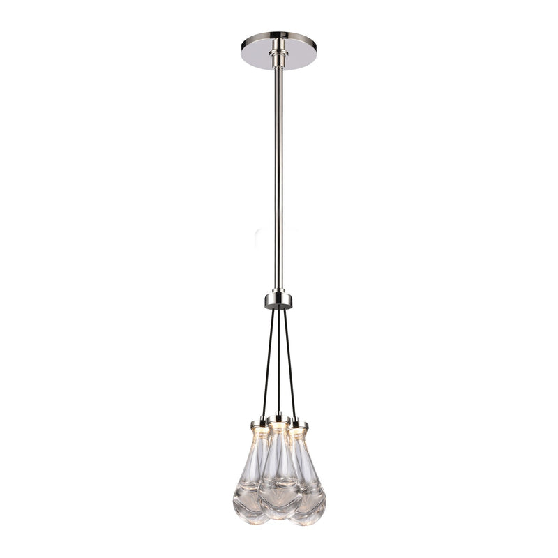 Zeev Lighting PC10911-LED-3-PN LED Pendant, Polished Nickel