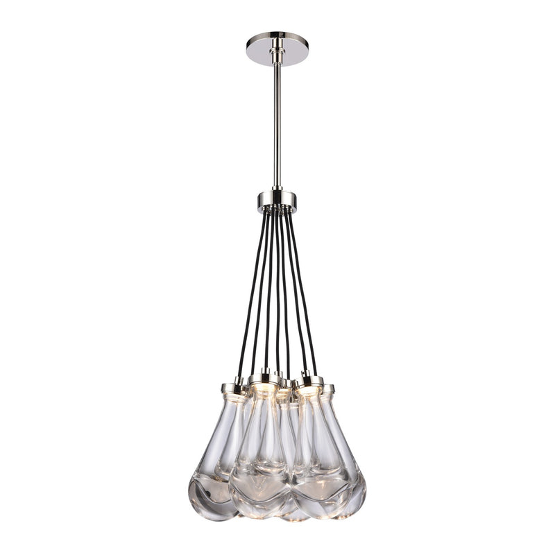 Zeev Lighting PC10915-LED-7-PN LED Chandelier, Polished Nickel