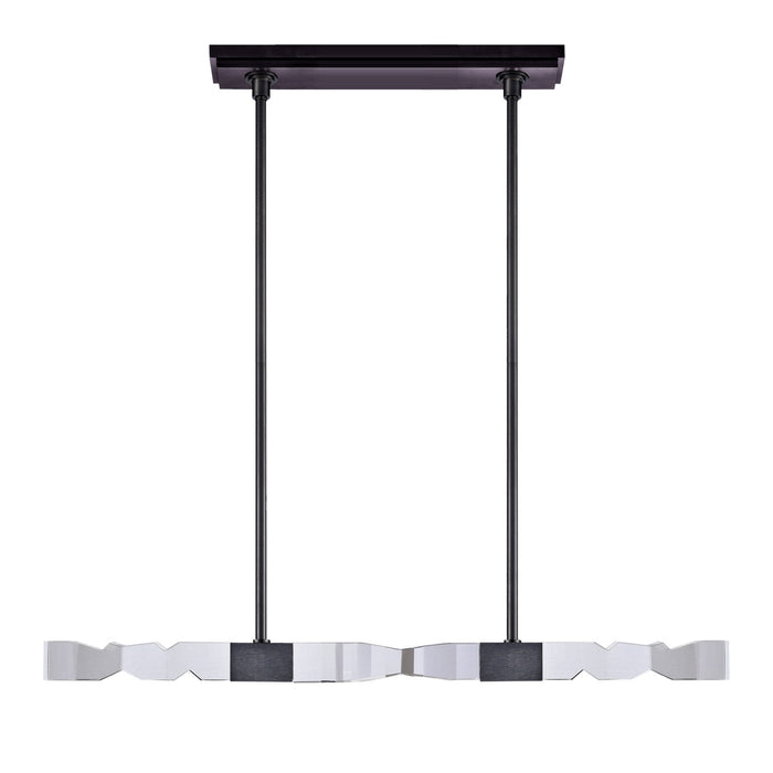 Zeev Lighting PL11348-LED-49-2x2-SBB LED Linear Pendant, Satin Brushed Black