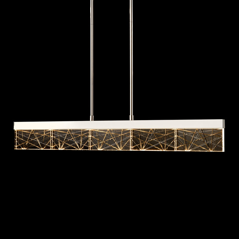 Zeev Lighting PL11503-LED-43-PN LED Linear Pendant, Polished Nickel