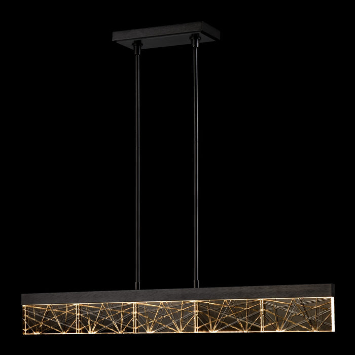 Zeev Lighting PL11504-LED-43-SBB LED Linear Pendant, Satin Brushed Black