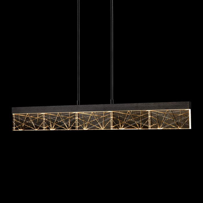 Zeev Lighting PL11504-LED-43-SBB LED Linear Pendant, Satin Brushed Black