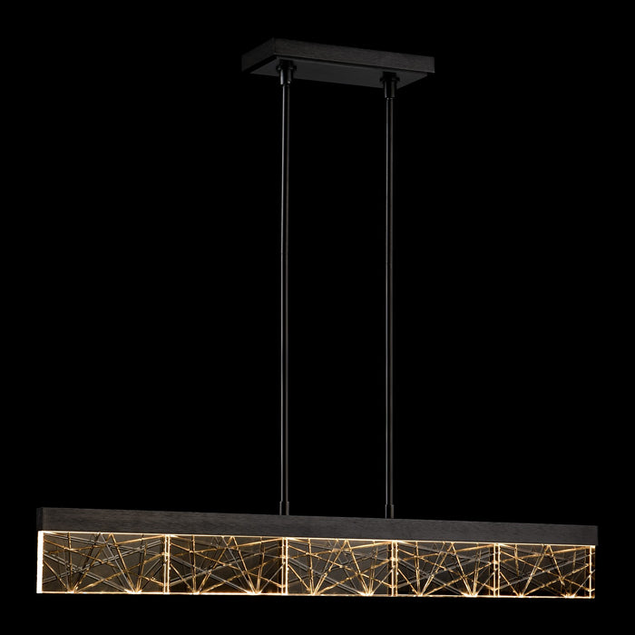Zeev Lighting PL11504-LED-43-SBB LED Linear Pendant, Satin Brushed Black