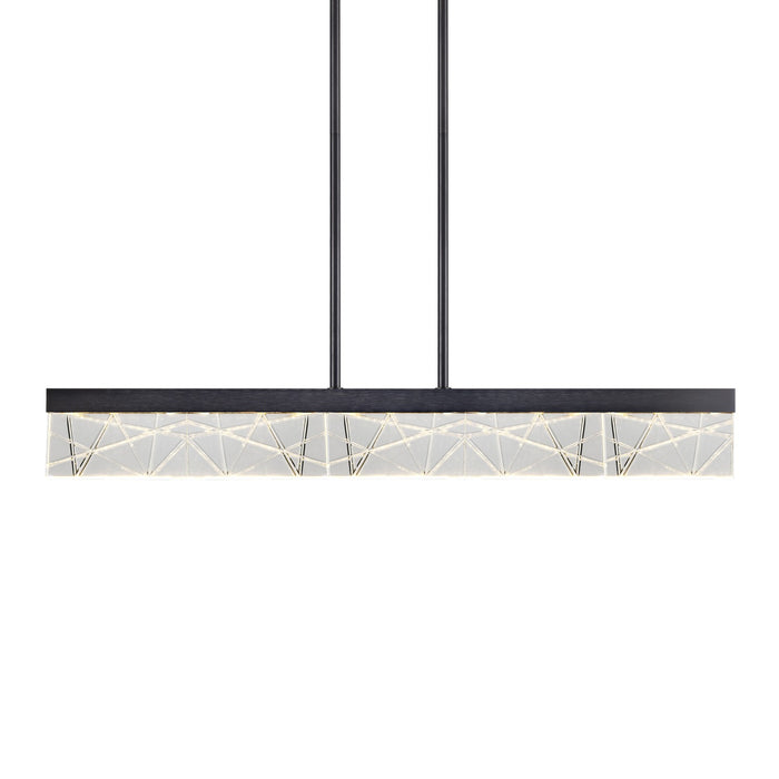 Zeev Lighting PL11504-LED-43-SBB LED Linear Pendant, Satin Brushed Black