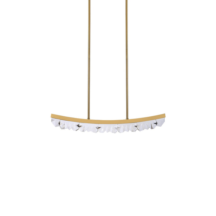 Zeev Lighting PL11609-LED-32-AGB LED Linear Pendant, Aged Brass
