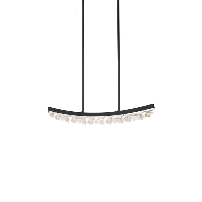 Zeev Lighting PL11612-LED-32-SBB LED Linear Pendant, Satin Brushed Black