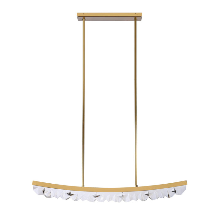 Zeev Lighting PL11613-LED-48-AGB LED Linear Pendant, Aged Brass