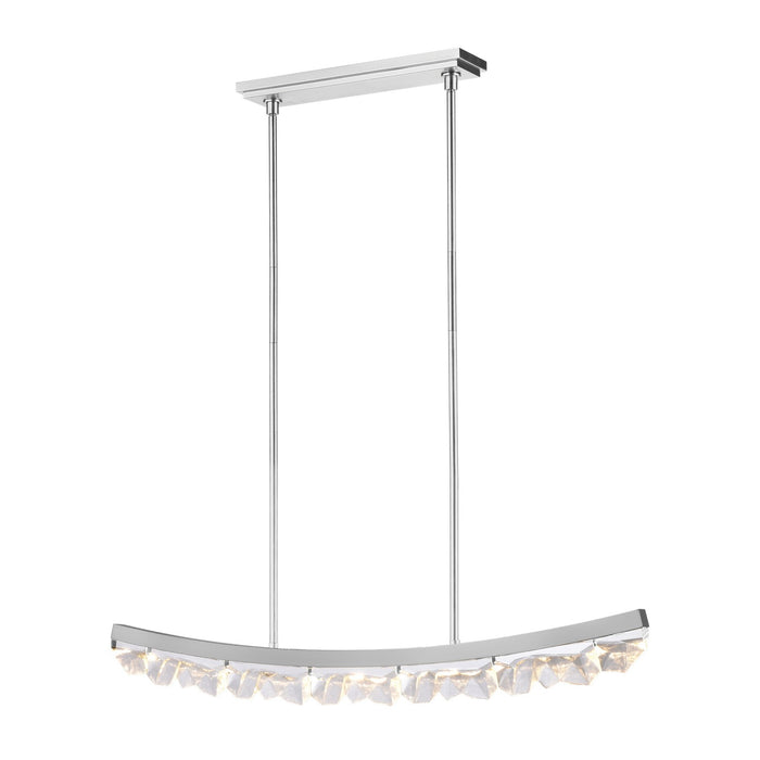 Zeev Lighting PL11615-LED-48-PN LED Linear Pendant, Polished Nickel