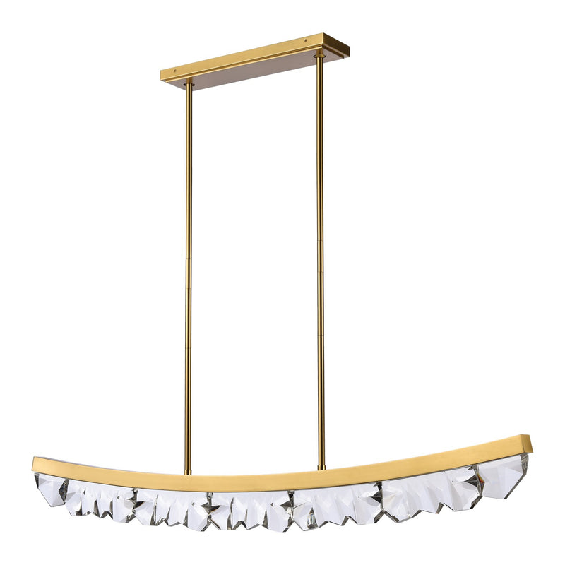 Zeev Lighting PL11617-LED-56-AGB LED Linear Pendant, Aged Brass