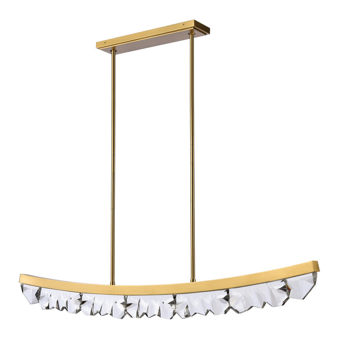 Zeev Lighting PL11617-LED-56-AGB LED Linear Pendant, Aged Brass