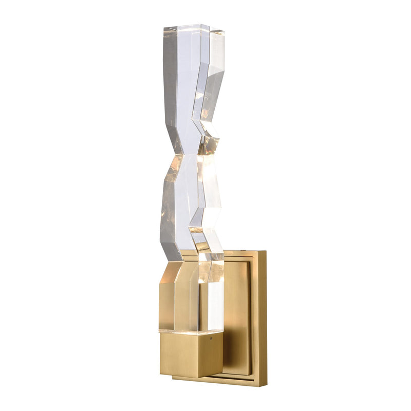 Zeev Lighting WS11309-LED-1-2x2-AGB LED Wall Sconce, Aged Brass