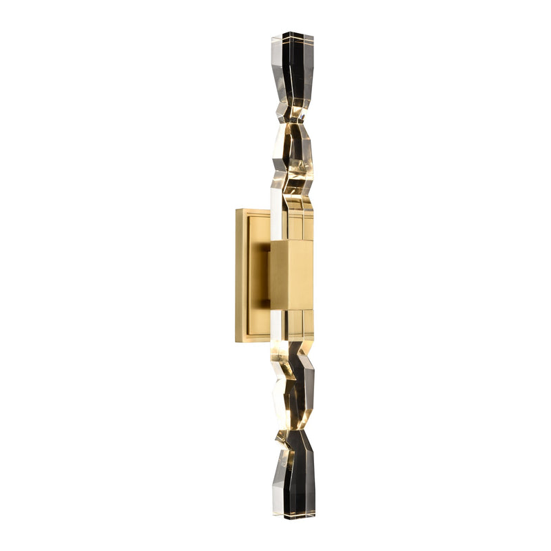 Zeev Lighting WS11317-LED-2-2x2-AGB LED Wall Sconce, Aged Brass
