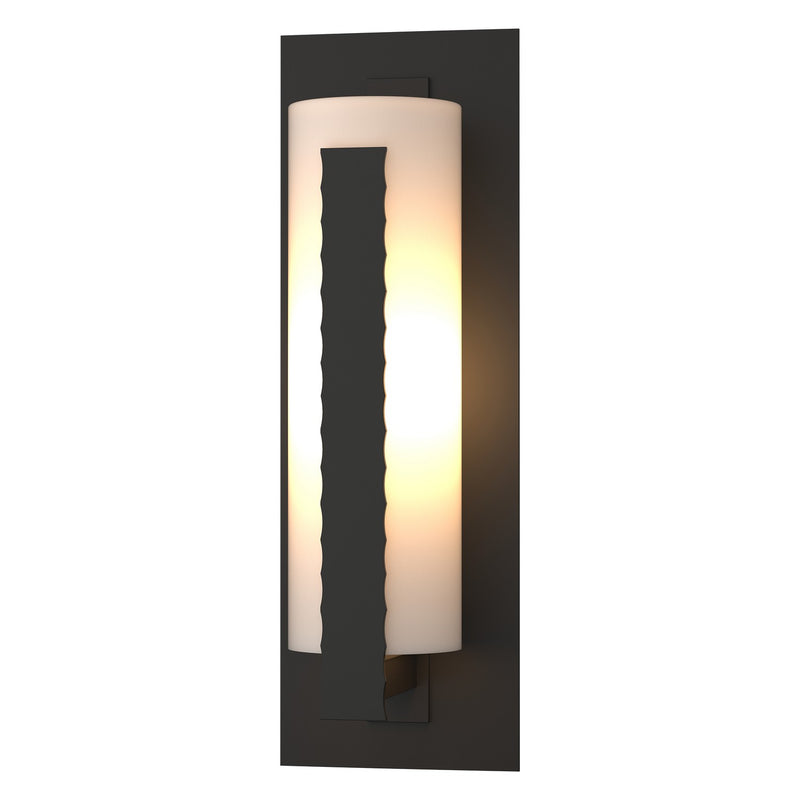 Hubbardton Forge 307287-SKT-14-GG0037 One Light Outdoor Wall Sconce, Coastal Oil Rubbed Bronze